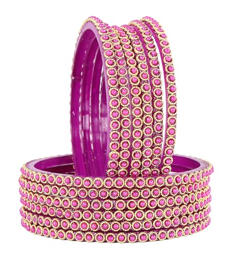 Image of NMII Glass Golden Beads & Pearls Moti Work Designer Bangles Set For Women & Girls | Kanch ki Chudi Set | Girl's Bangles Bracelet | Glass Bangles | Daily, Wedding, Party, Fashion Jewellery- Set of 12