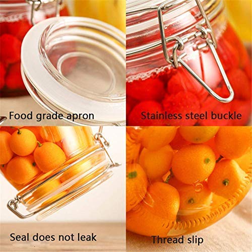 Image of Glass Container with Lid - 1500ml, Pack of 4, Clear