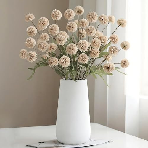 10 piezas de flores artificiales de crisantemo para madres falsas con tallos largos, pompones, arreglos florales de imitación para decoración del