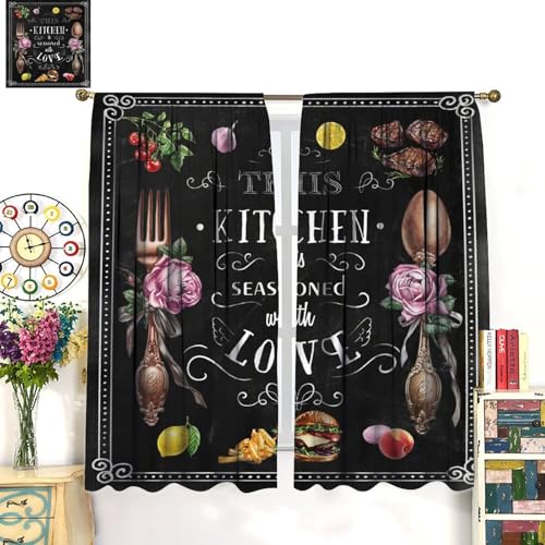 Rideaux de cuisine rustiques pour bloquer le vis-à-vis avec style rétro - 4
