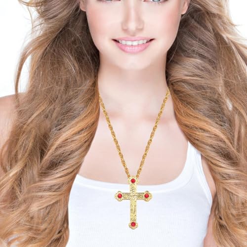 Collier en forme de croix ajustable accessoire mode unisexe chic