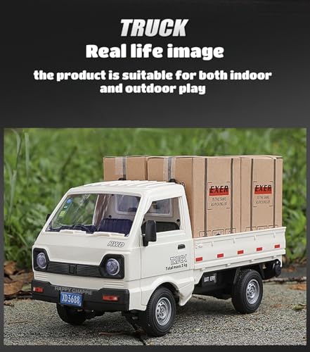 Image of Mini R /C Rechargeble Pickup Truck with 1.5Kg Weight Carrying Capacity I LED Light I Remote Controller I Smoke with Light High Speed R /C Truck for Kids and Adult (Random Color)