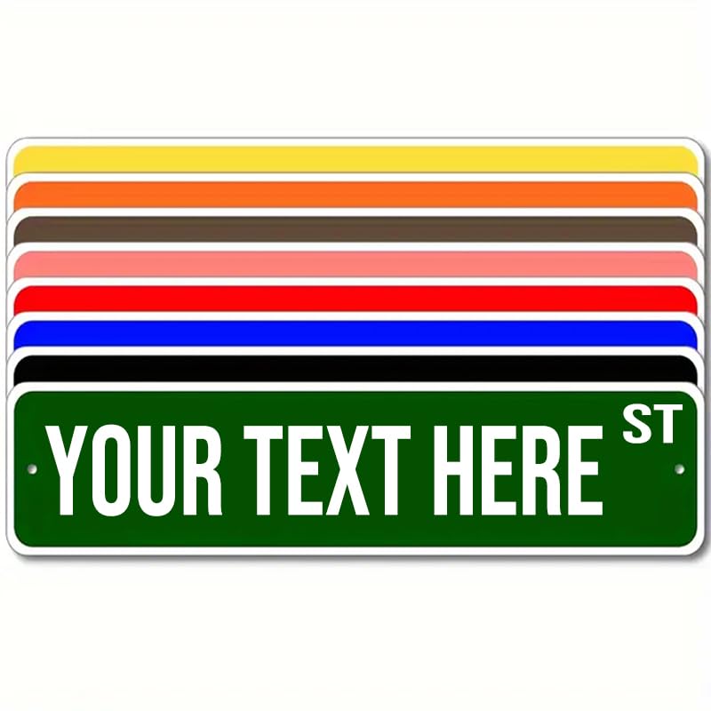 Custom Street Sign, 8x24 Inches Engineer Grade Reflective Option Aluminum, Single or Double Sided, Fade Resistant