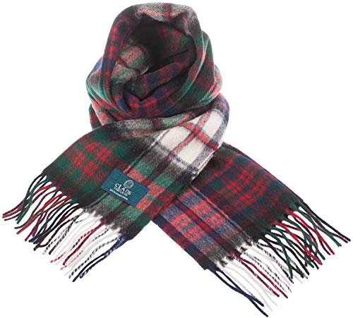 Sciarpa in pura lana di agnello, con motivo tartan...