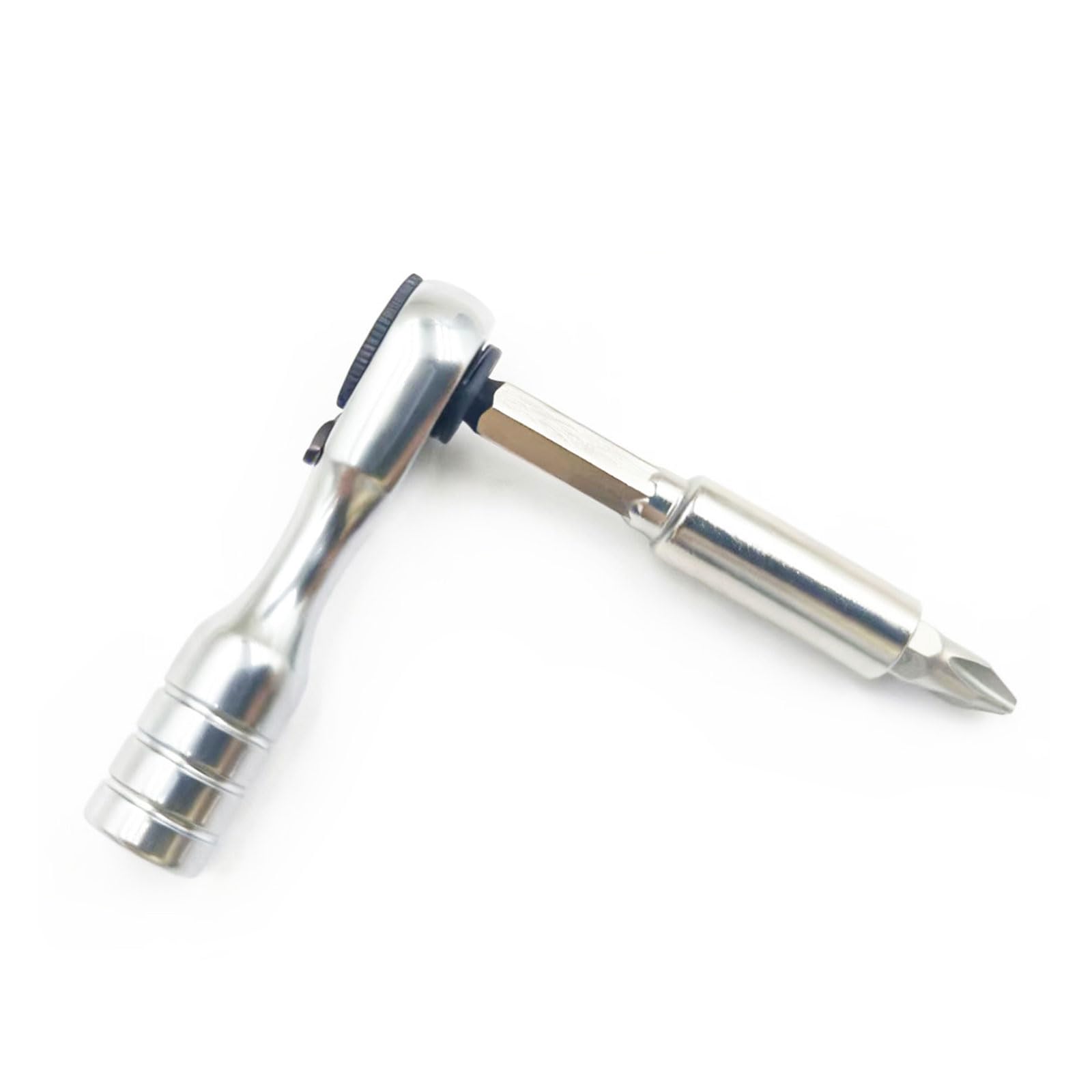 KAHDGSS Compacts 1 / 4Inch Miniature Ratchets Wrench with Socket Precisions Design for Tight Space and Precisions Work Miniature Ratchets Wrench Confined Area Repair Alloy