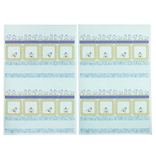 ゆにねーむ 洗濯 タグ に貼る シール すもう 24ピース×2シート UN-277