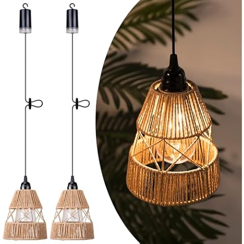 AVAMERY Battery Operated Outdoor Chandelier with Timer Cover