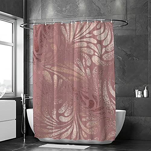 Rideau de douche de qualité supérieure en polyester rose doré CHEHONG