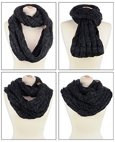 NYFASHION101 Soft Winter Warm Chunky Knit Cowl Infinity Loop Scarf2