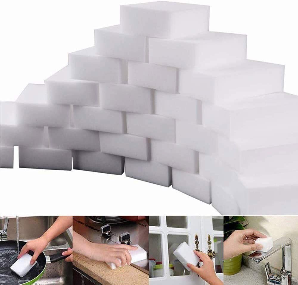 54/108PCS Magic Sponge Eraser Sponges Melamine Foam Stain Dirt Oil Instant Remover for Kitchen, Dish, Bathroom,Wall (54)