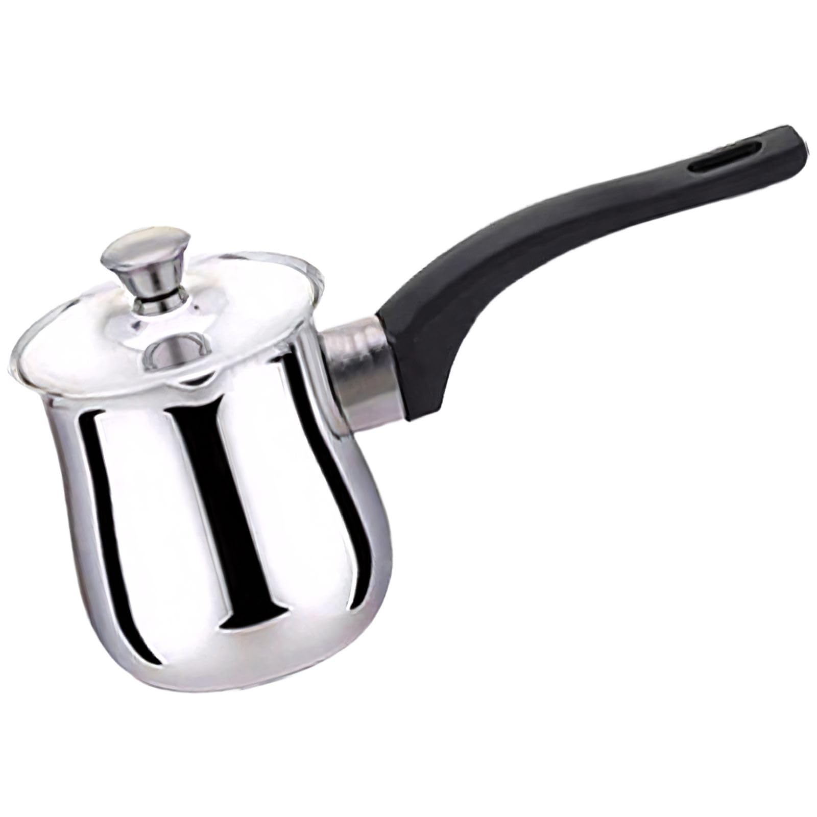 Stainless Steel Mokas Pot with Butter Warmer Espresso Maker Design - Drip Coffee Maker for Home Office and