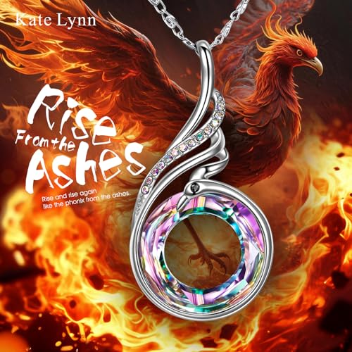 Image of Kate Lynn Rise From the Ashes Phoenix Pendant Necklace for Women | Symbol of Strength & Rebirth, Meaningful Birthday Gift for Women