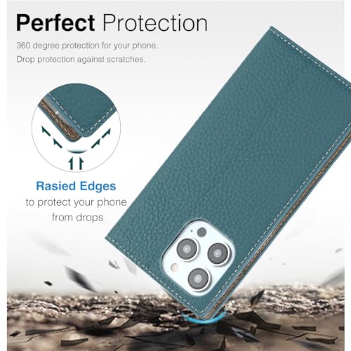 Pochette portefeuille iPhone 13 Pro Max Elteker avec blocage RFID intégré