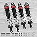 RC Car Shock Absorbers, 130mm Rear Shocks 110mm Front Shocks Set Adjustable Shocks Compatible with 1/8 Arrma Typhoon 6S Redcat FS/ZD Racing Buggy Truggy Replacement Parts (Black)