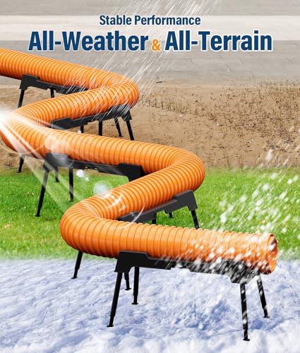 Image of RV Sewer Hose Support, 15FT Heavy-Duty Camper Waste Hose Holder with 7 Foldable Sections, Adjustable & Stable Waste Drainage Support with Strap, Stackable & Weather-Resistant (Patent Pending)