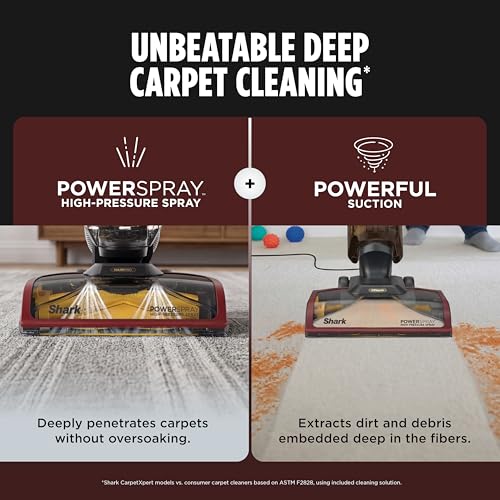 Image of Shark CarpetXpert HairPro | Upright Carpet & Area Rug Cleaner | Carpet Shampooer | Perfect for Pets, Hair Pickup & Tough Odor Removal | Magenta | EX221BRN