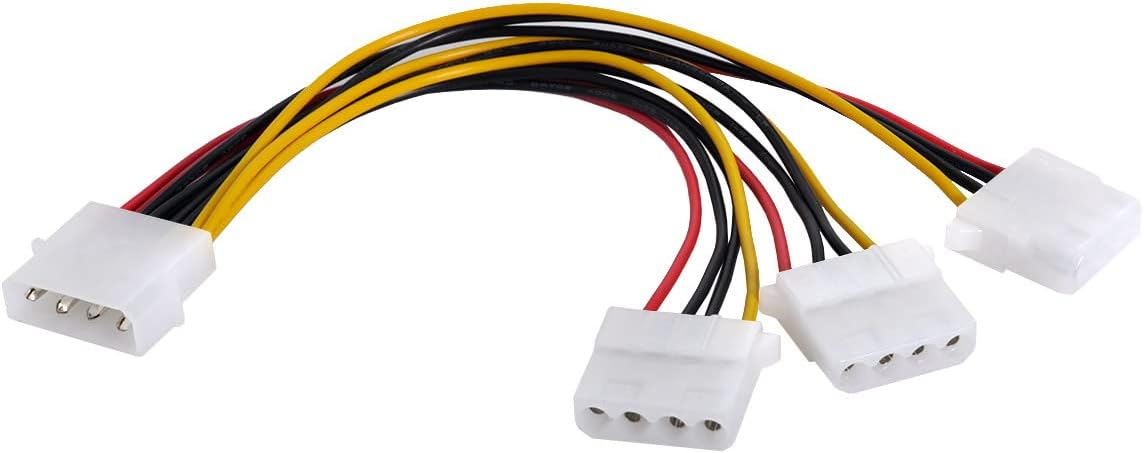 CY 4Pin Power Cable IDE 4pin Disk Power Male to Three 4Pin Female Splitter Y 1 to 2 Extension Cable 12V+5V