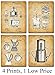 Original Coffee Patent Art Prints - Set of Four Photos (8x10) Unframed - Great Restaurant, Cafe, Coffee Shop, Kitchen and Coffee Bar Decor and Gift Under $15 for Coffee Lovers