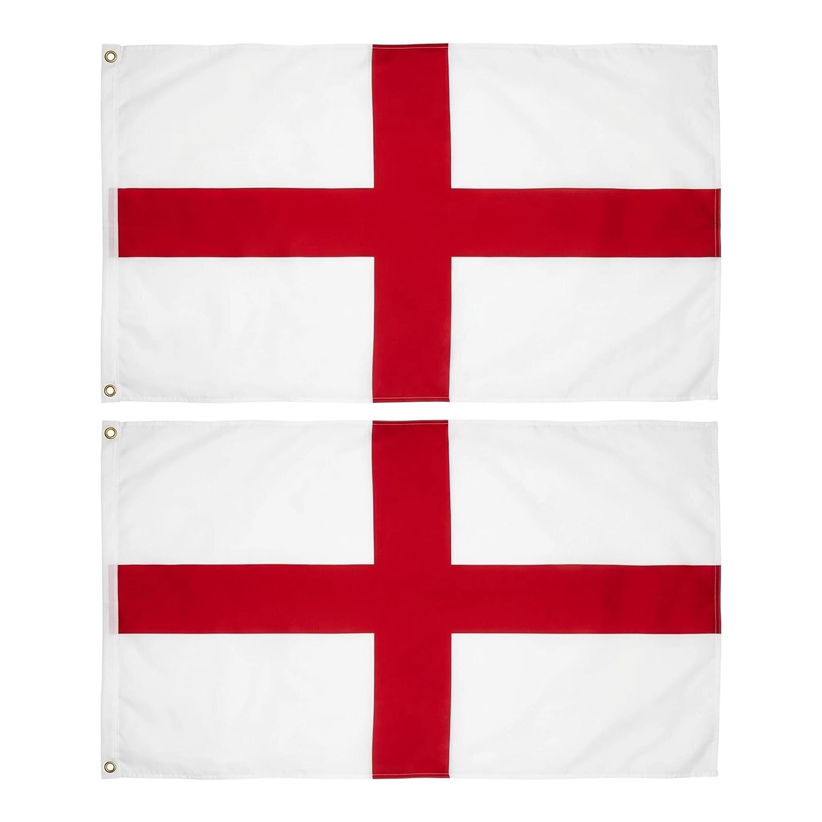 2PCS England Flag, St George's Cross Banner English Flag with Two Brass Grommets, 90x150cm, Decorations ideal for World Cup 2026, St George's Day, Football Rugby Events