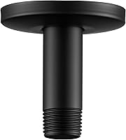 Vista 1 de OFFO Brazo de ducha con brida, 3 pulgadas montaje en techo cabezal de ducha de lluvia de repuesto brazo recto montado en techo para cabezal de ducha