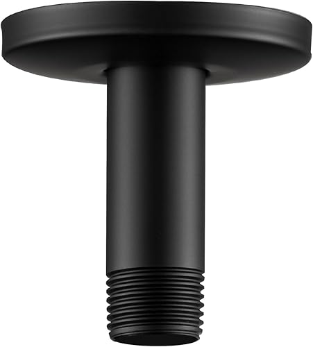 OFFO Brazo de ducha con brida, 3 pulgadas montaje en techo cabezal de ducha de lluvia de repuesto brazo recto montado en techo para cabezal de ducha