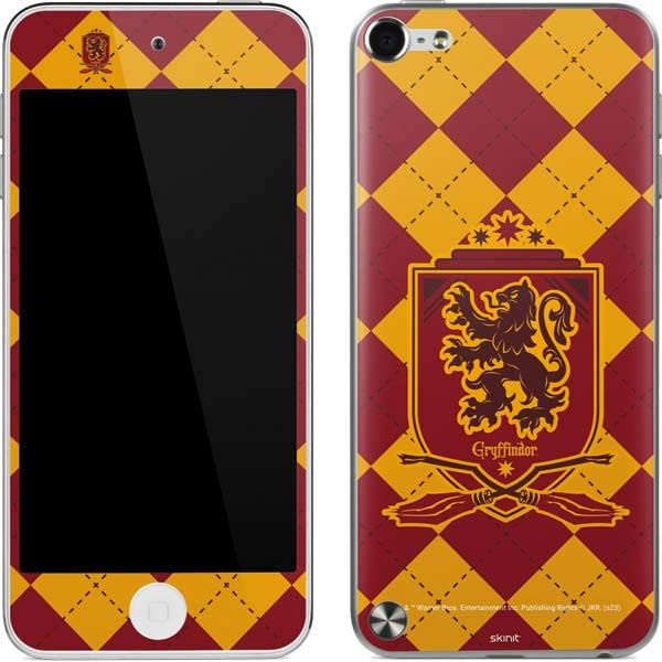 Skinit Decal MP3 Player Skin Compatible with iPod Touch (5th Gen&2012) - Officially Licensed Warner Bros Gryffindor Crest Design