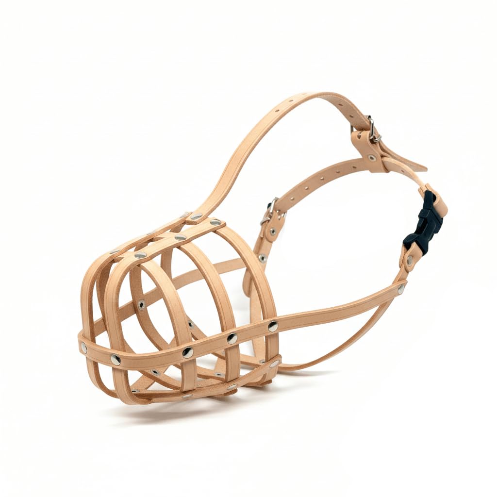 Light Genuine leather Dog Muzzle for Collie & Other similar snouts
