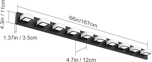 Miniatura 225 de Ralbay - Lámpara LED moderna y negra para tocador de baño, con 3 luces, accesorios de iluminación de pared de baño de acrílico Luz blanca