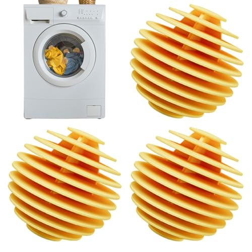 Bolas de arandela - Bola de máquina antienrollado bolas de lavado suaves de 3 piezas, bolas de secadora, bola suavizante flexible, bolas de detergente reutilizables para un secado rápido, Mach