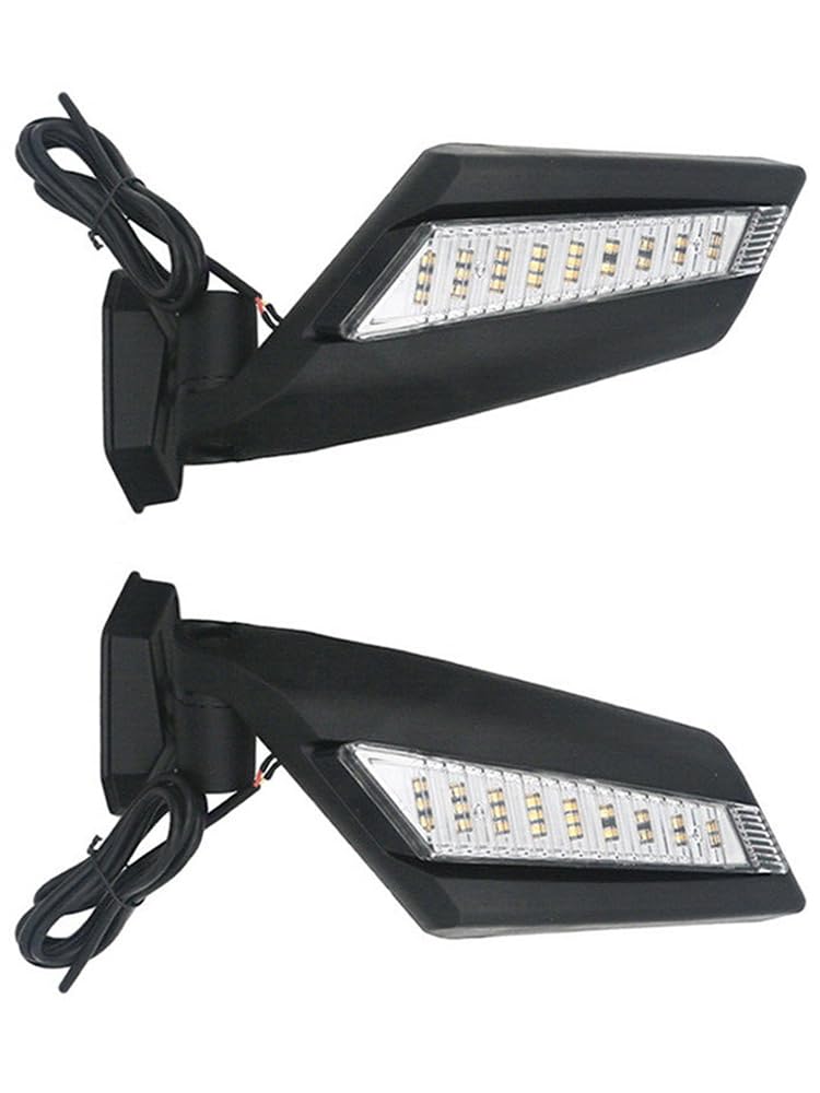 Riloer Espejo intermitente LED, espejo intermitente LED compatible con Bombardier CanAm Maverick