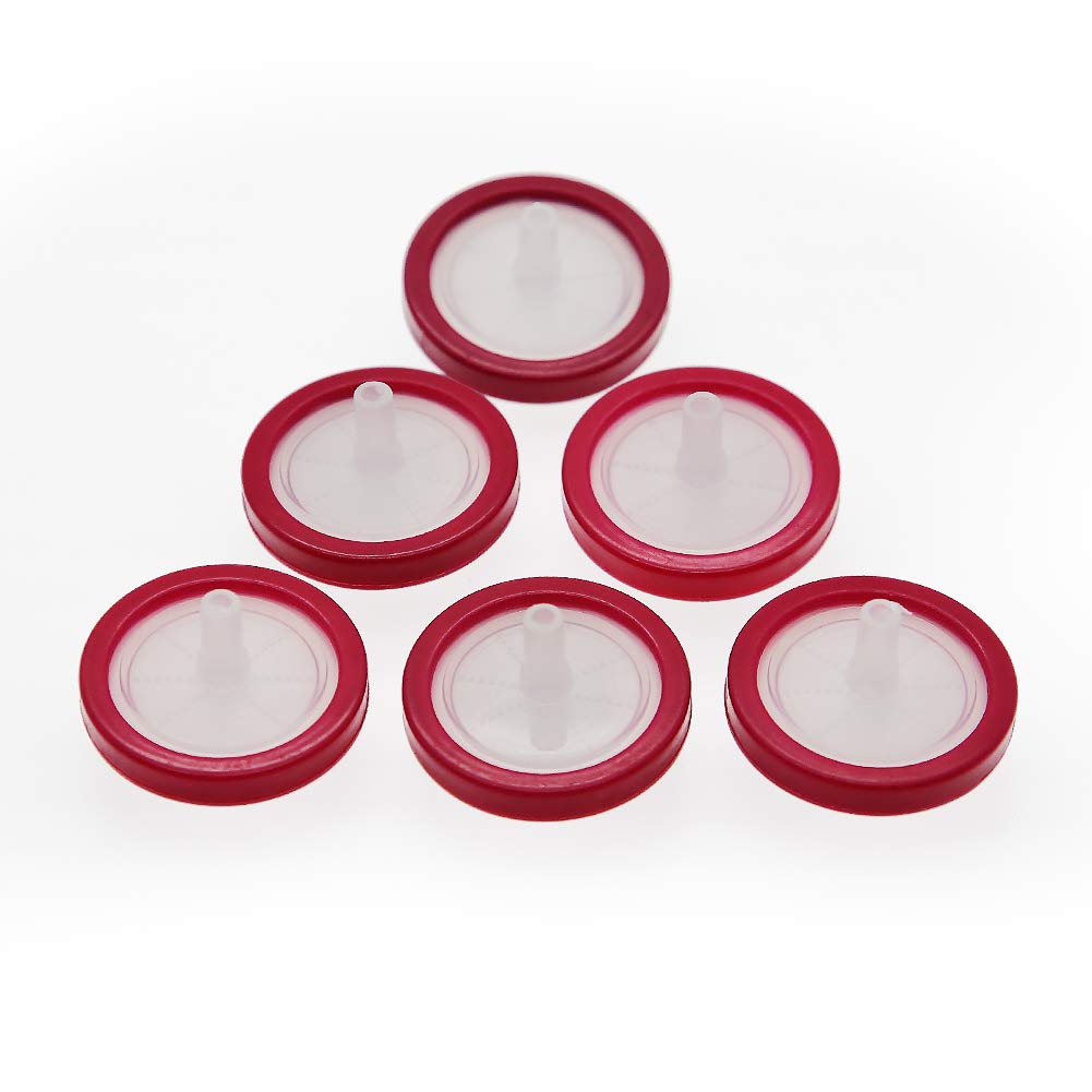 Lot De 10 Filtres Hydrophobes PVDF 25 Mm - Pores 0,45 µm - Non Stériles - Entrée/sortie Luer Lock - 9