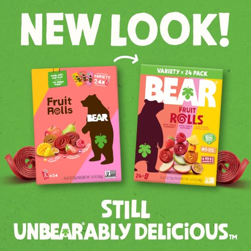 BEAR Real Fruit Snack Rolls Variety Pack (Strawberry, Raspberry, Tropical), 48 Rolls - image 2