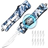 EDC Scalpel Knife Utility Knife Automatic Retractable Replaceable Blade