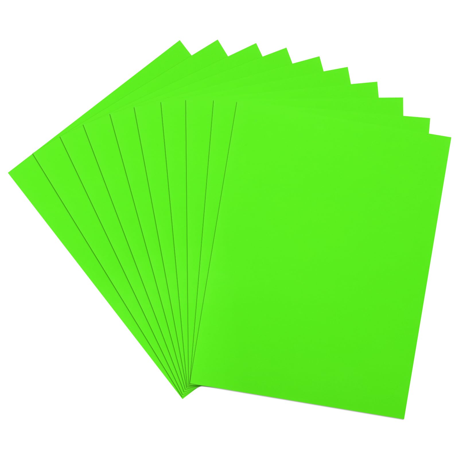 sourcing map Glow in The Dark Card 40 Sheets Blank Neon Card Stock 8"x11" 250gsm Fluorescent Blacklight Paper Printable for Party Dance Floor Ghost Supplies,Green