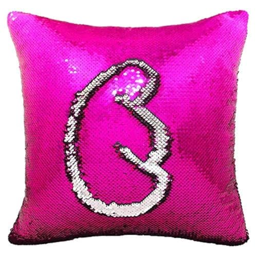 Mocofo stilvoller zweifarbiger Pailletten-Kissenbezug mit magischem Farbwechsel, wendbares Pailletten-Design, Satin, Slik-Dekor-Kissenbezug, 40,6 x 40,6 cm Mocofo stilvoller zweifarbiger Pailletten-Kissenbezug mit magischem Farbwechsel, wendbares Pailletten-Design, Satin, Slik-Dekor-Kissenbezug, 40,6 x 40,6 cm