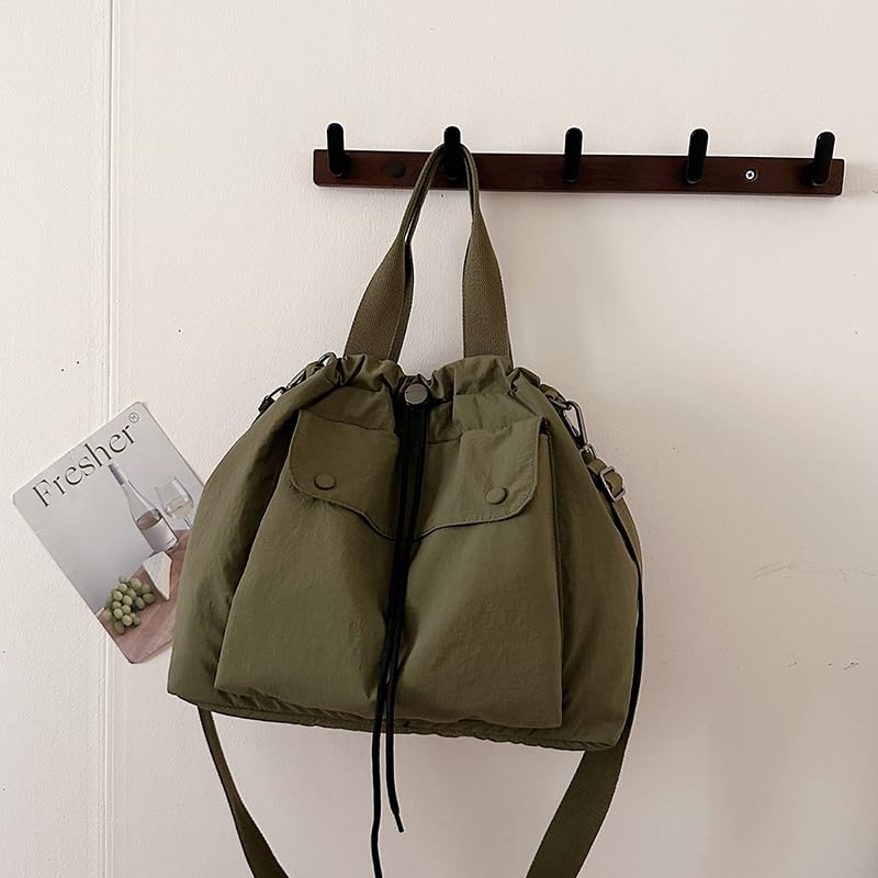 Workwear Style Handbag Large-Capacity Outdoor Sports Sling Bag Solid Color Versatile Messenger Bag Commuting Travel Handbag3