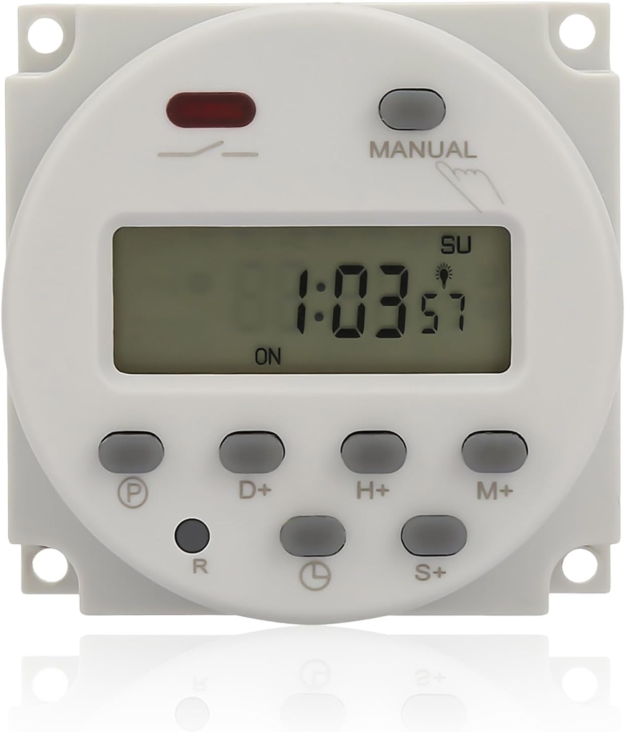 Mini Programmable Timer Switch, 1 Second to 168 Hours, Electronic Automatic Time Control Device, 5V 12V 24V 110V 220V, Digital Wall/Panel Mount Timer[12V DC ]
