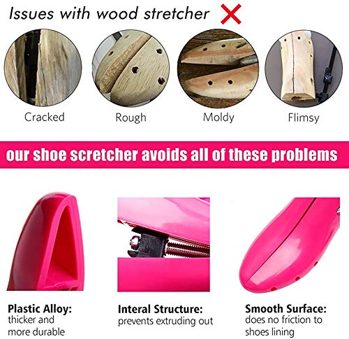 CHERAINTI Shoe Stretcher - Shoe Trees for Women and Men, Adjustable Stretch Length and Width for Wide Feet Expander Widener4