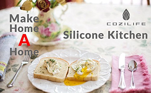 image for Egg Poacher – COZILIFE Silicone Egg Poaching Cups with Ring Standers