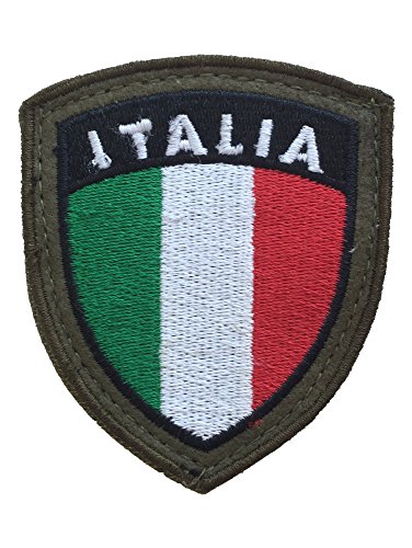 BANDIERA ITALIA RICAMATA Scudetto Italia Patch Ricamata