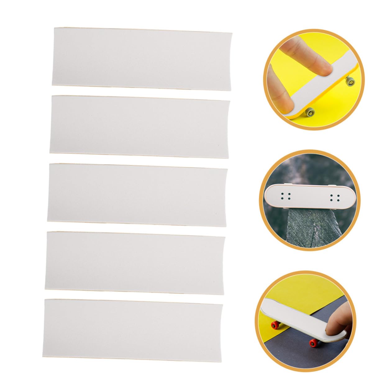 5 Stück Weißes Schaumstoff Griptape für Finger Skateboards rutschfeste Weiche Matte für Fingerboard Skateboarding Enthusiasten