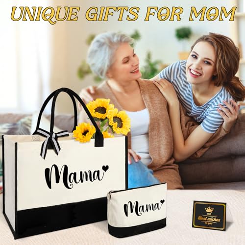 Image of Mama Bag Tote New Mom Gifts, Mom to be Gifts for Mommy Birthday Mothers Day | Large Capacity,Easy to Clean and Reusable, Waterproof Coating, Hospital Bag Essentials, New Mom Care Package