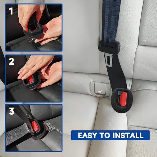 image for vvag 2PCS Seat Belt Buckle Holder,Silicone Car Rear Seatbelt Buckle Bo