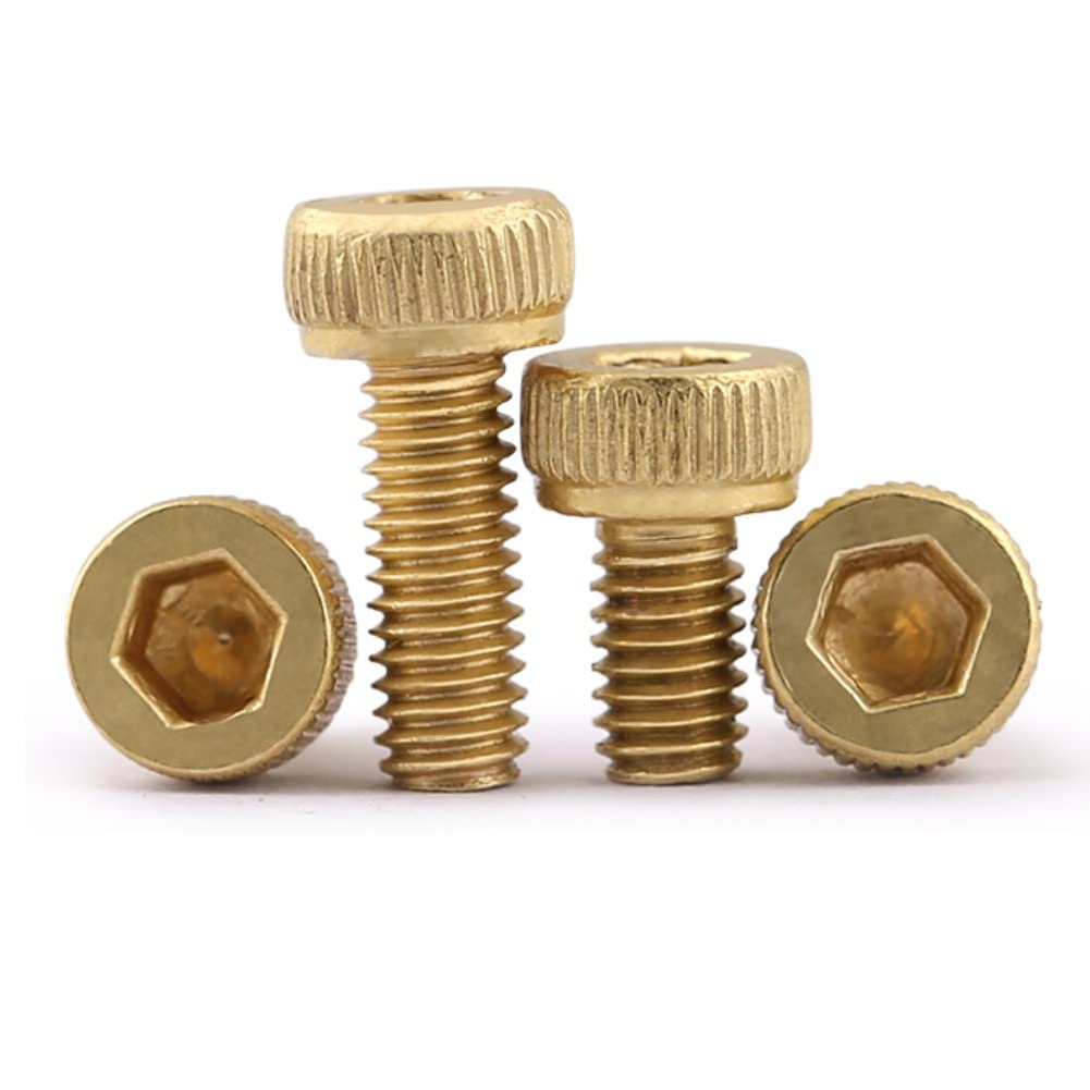 CONPHERON Brass Allen Screws Hex Socket Cap Machine Screws Bolts M3x12 mm,30 pcs, Copper - Image 2