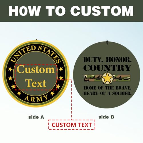 Image of Deep Tone Wind Chimes for Army Soldiers Memory Gifts, Personalized Name /Date /Text Wind Chimes for US Military, Sympathy Gifts for Veteran, Veterans Day Gift(Produced in Texas)