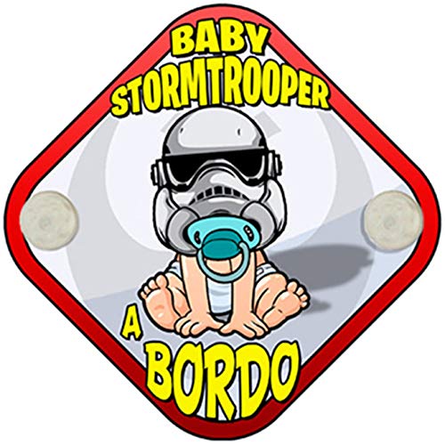 Placa bebé a bordo Baby Stormtrooper a bordo parodia