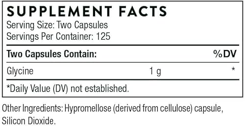 Miniatura 2 de Thorne Glycine - Soporte de aminoácidos para relajación desintoxicación y función muscular 250 cápsulas