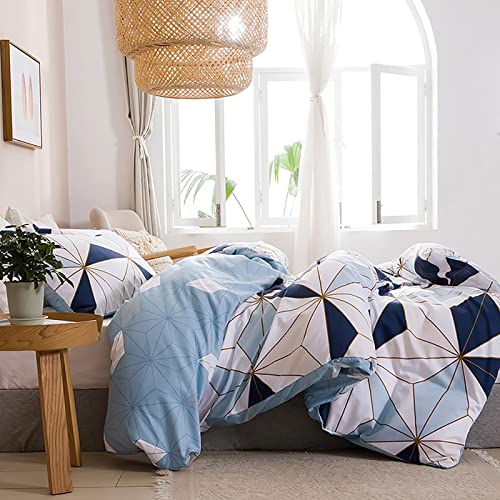 Literie imprimé géométrique avec housse de couette double en microfibre - 6