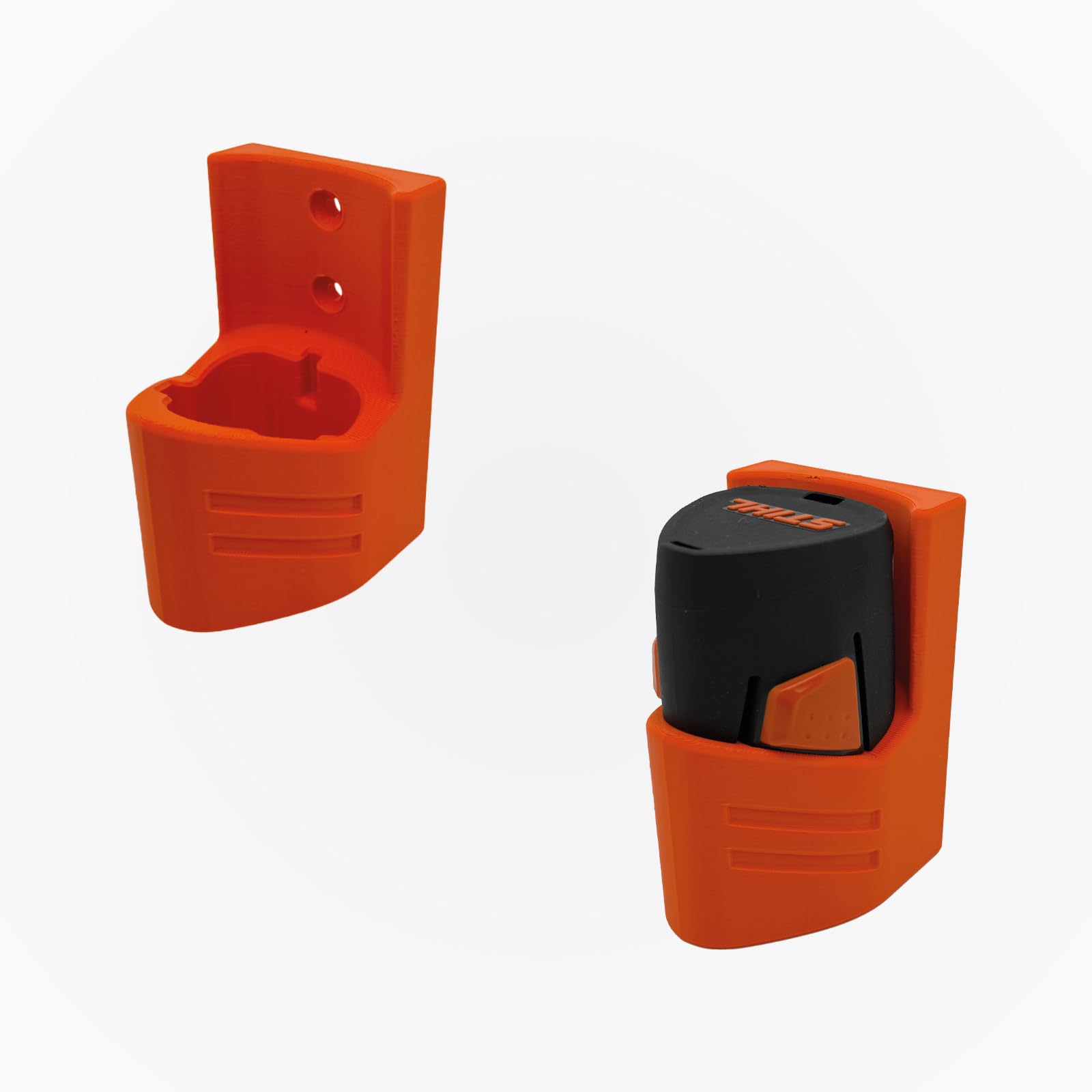 Wall Mounted Battery Holder Suitable for STIHL AS 2 Battery (10.8 V) - Sturdy Wall Mount for AS-System Batteries, Depending on Selection for 1/2/3 Batteries (1 Holder)