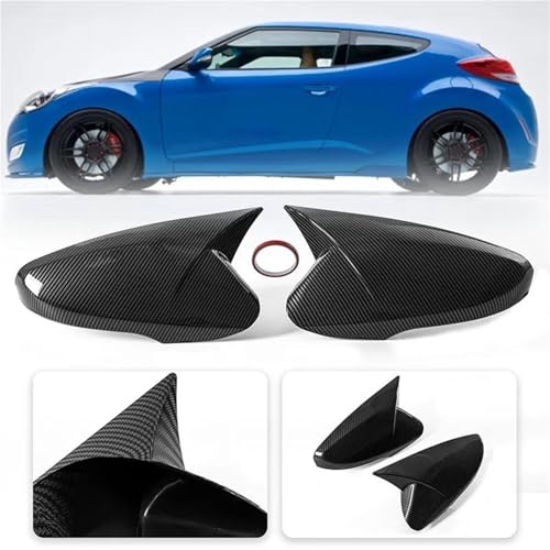 Coque de rétroviseur pour Hyundai Veloster 2012-2017 look carbone - 4